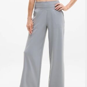 Cream Athleta Venice Wide Leg Pants - Petite